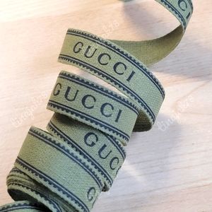 Gucci Boutique Green Grosgrain Ribbon